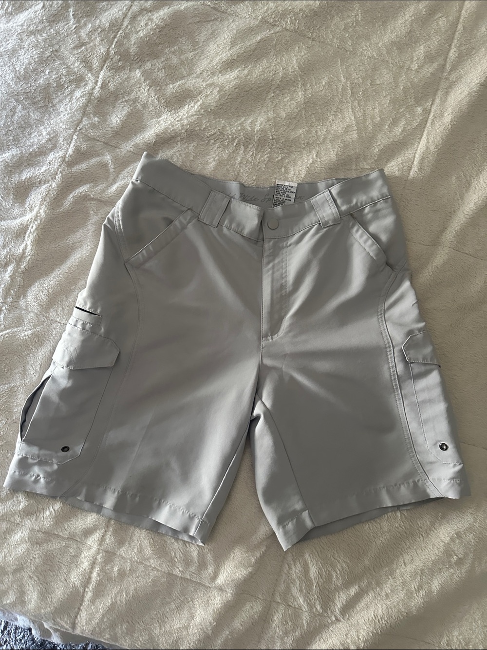 Light Grey Bass Pro Shop Cargo Shorts with Pockets